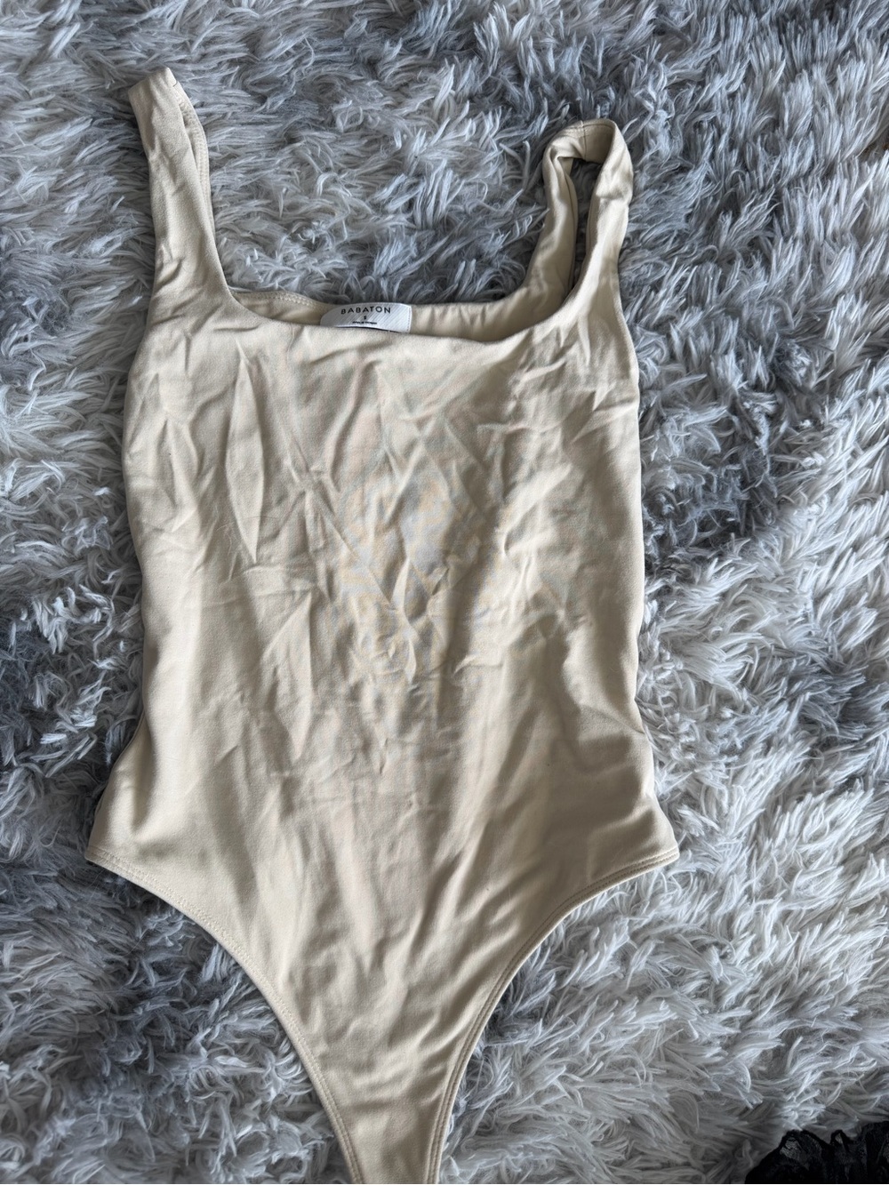 Babaton Cream Scoop One-Piece Bodysuit